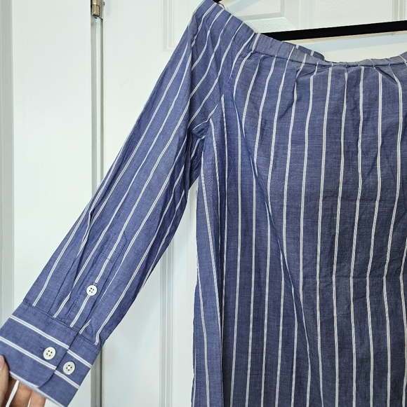 Equipment Femme Gretchen Off-the-shoulder Tunic Dress Shirtdress NWT S Small - Picture 8 of 9